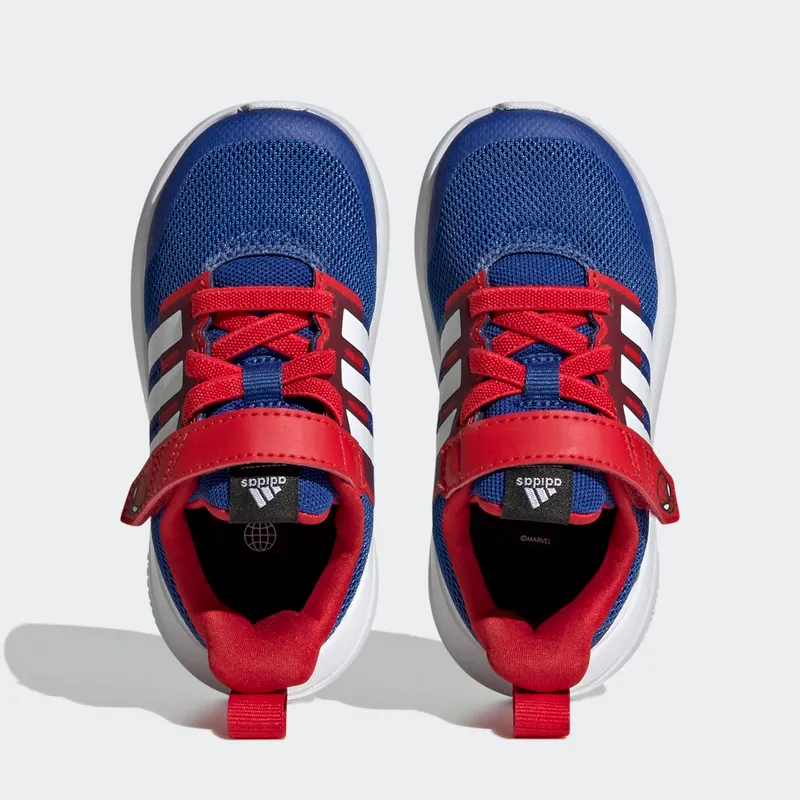 Adidas adidas x Marvel FortaRun 2.0 Spider-Man Cloudfoam Sport Running Elastic Lace Top Strap Royal Blue / Cloud White / Better Scarlet (HP9000)