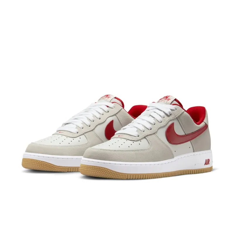 Nike Air Force 1 Low ’07 LV8 “Summit White Varsity Red Gum” (IB6388-101)