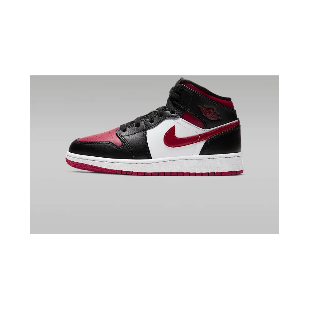 Air Jordan Nike AJ 1 Mid Bred Toe (GS) (2020) (554725-066)