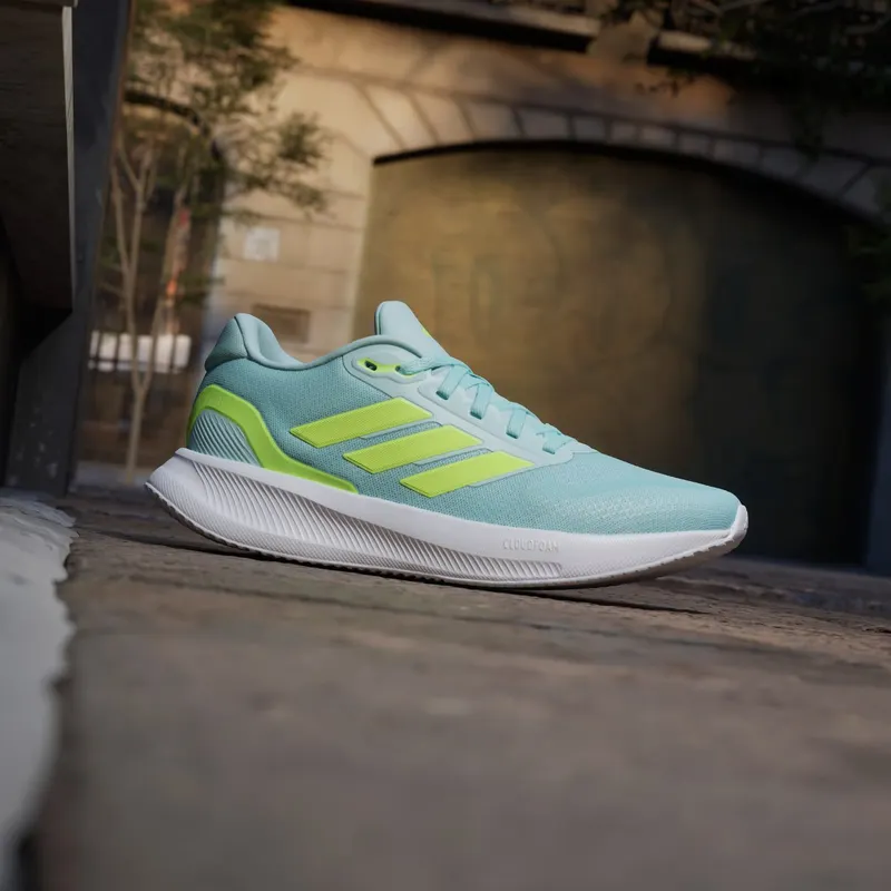 adidas Runfalcon 5 Semi Flash Aqua Lucid Lemon Core Black (JR3088)
