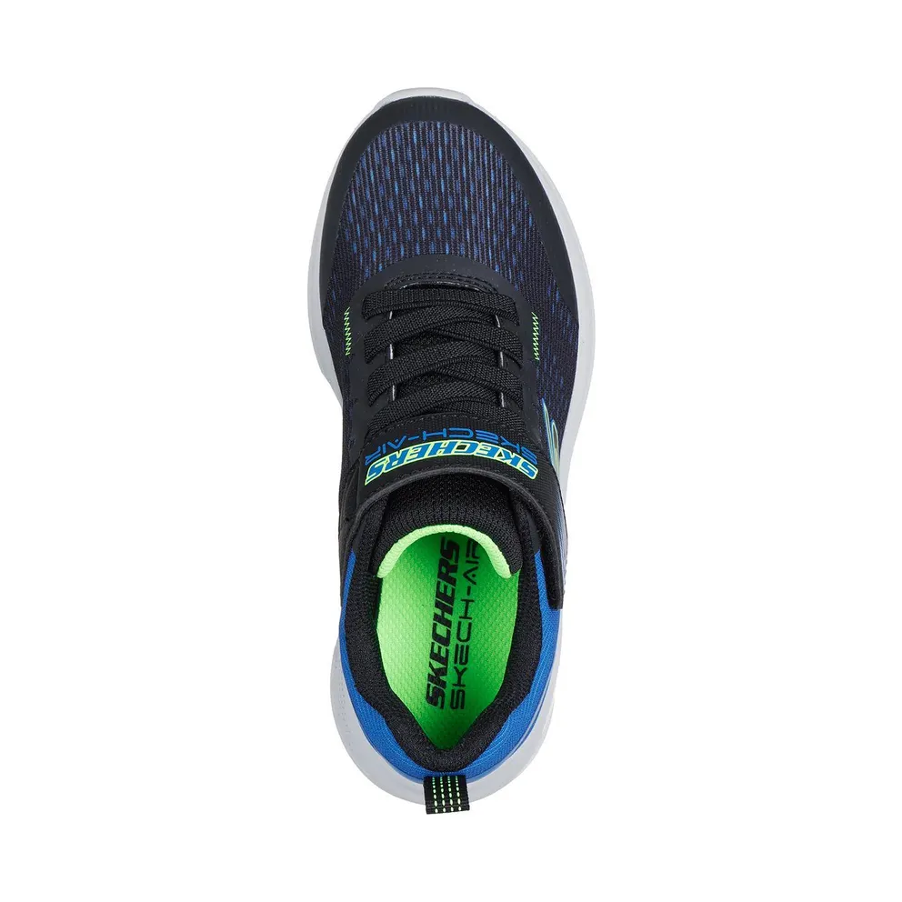 Skechers Microspec Max Advance – Squad-Pacer Sneaker Black/Blue/Limoen