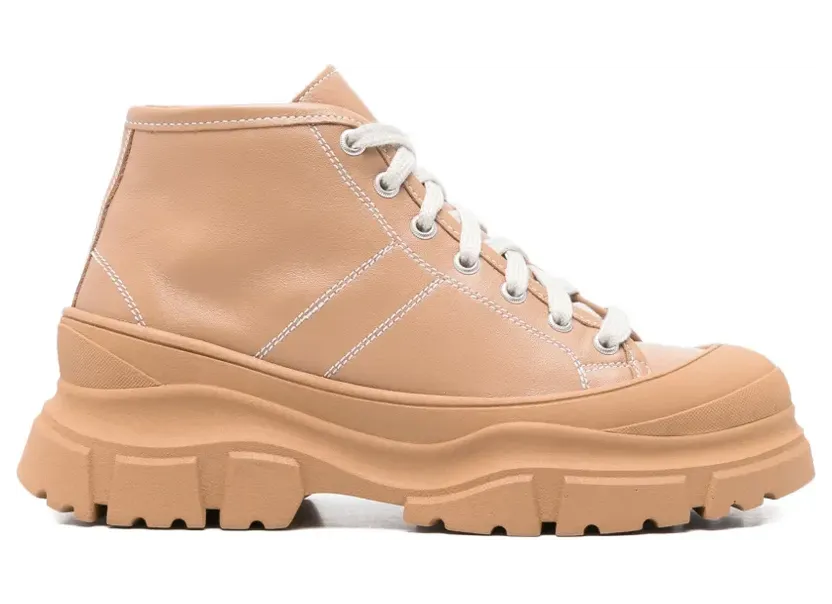 Sofie D’hoore Fairway sneakers met contrasterend stiksel – Beige (FAIRWAYLNAP02)