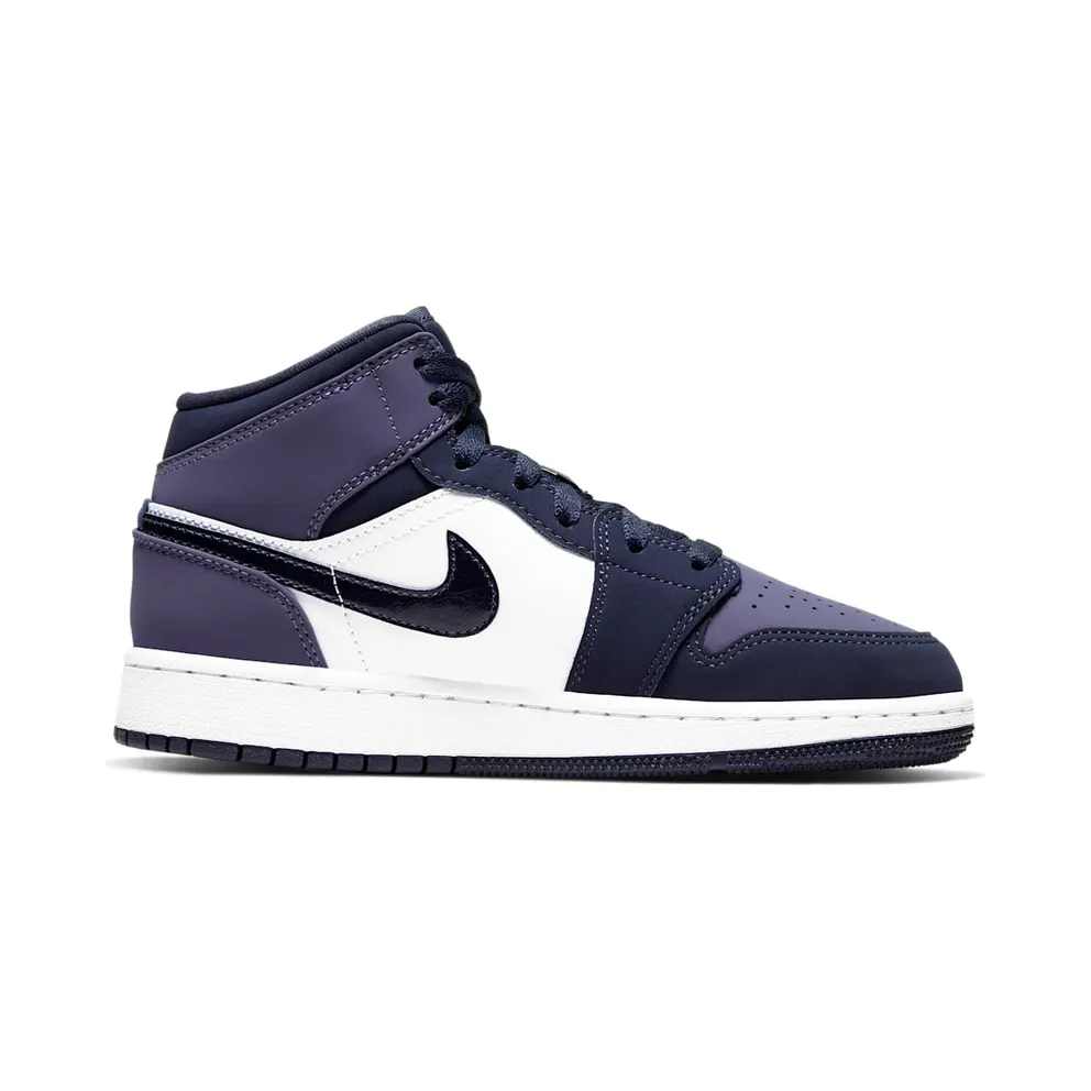 Jordan 1 Mid Sanded Purple (GS) Obsidian/Sanded Purple-White (554725-445)