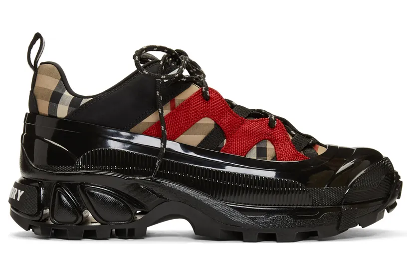 Burberry Black & Beige Arthur Sneakers (8020680)