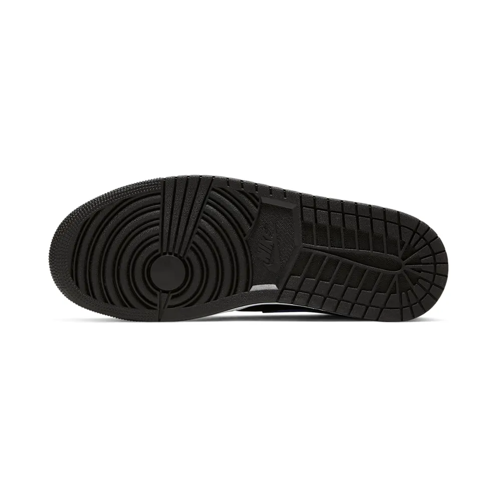 Jordan 1 Mid Black Royal Tumbled Leather Black/Hyper Royal-White (554724-077)
