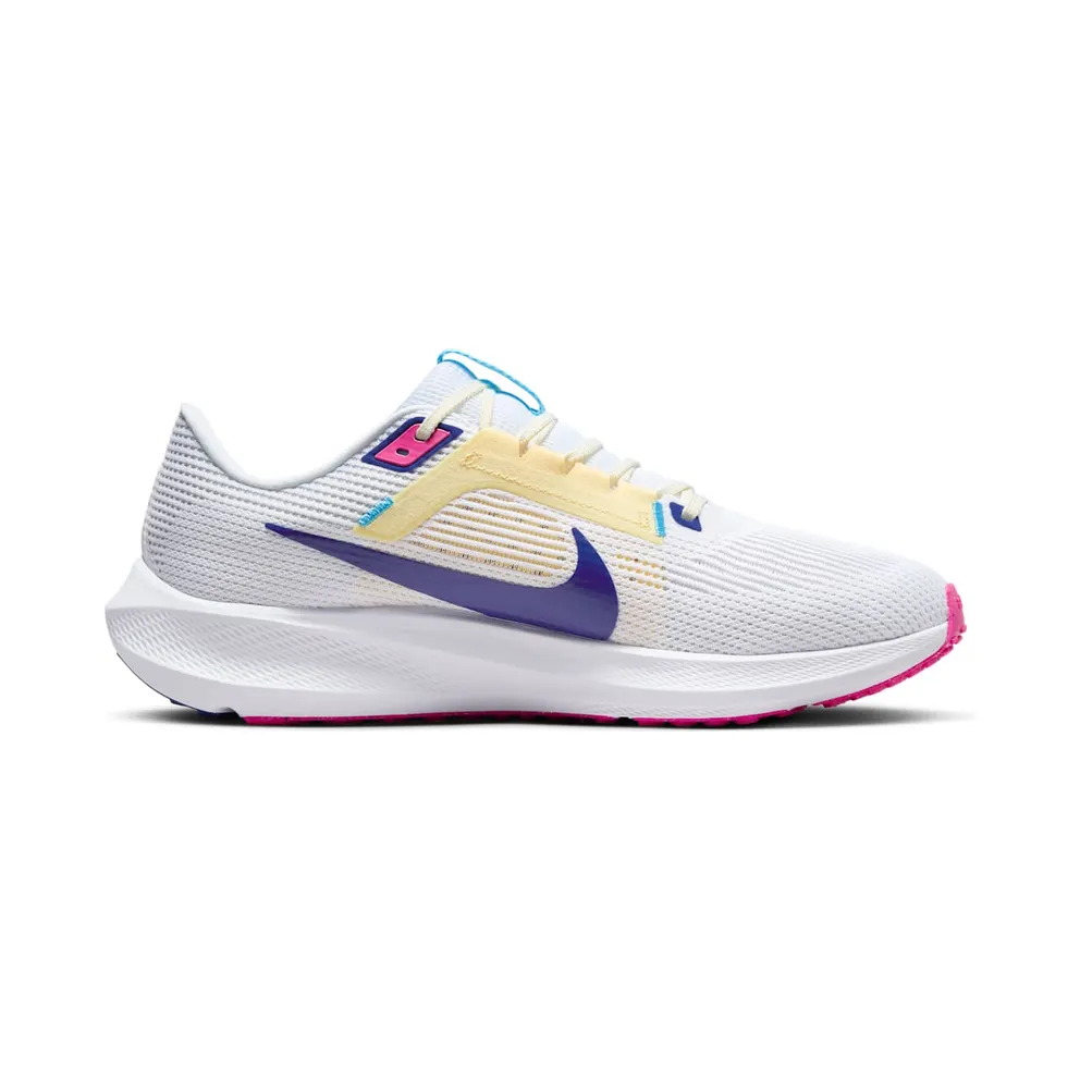 Nike Air Zoom Pegasus 40 “White / Photon Dust / Fierce Pink / Deep Royal Blue” (DV3853-105)