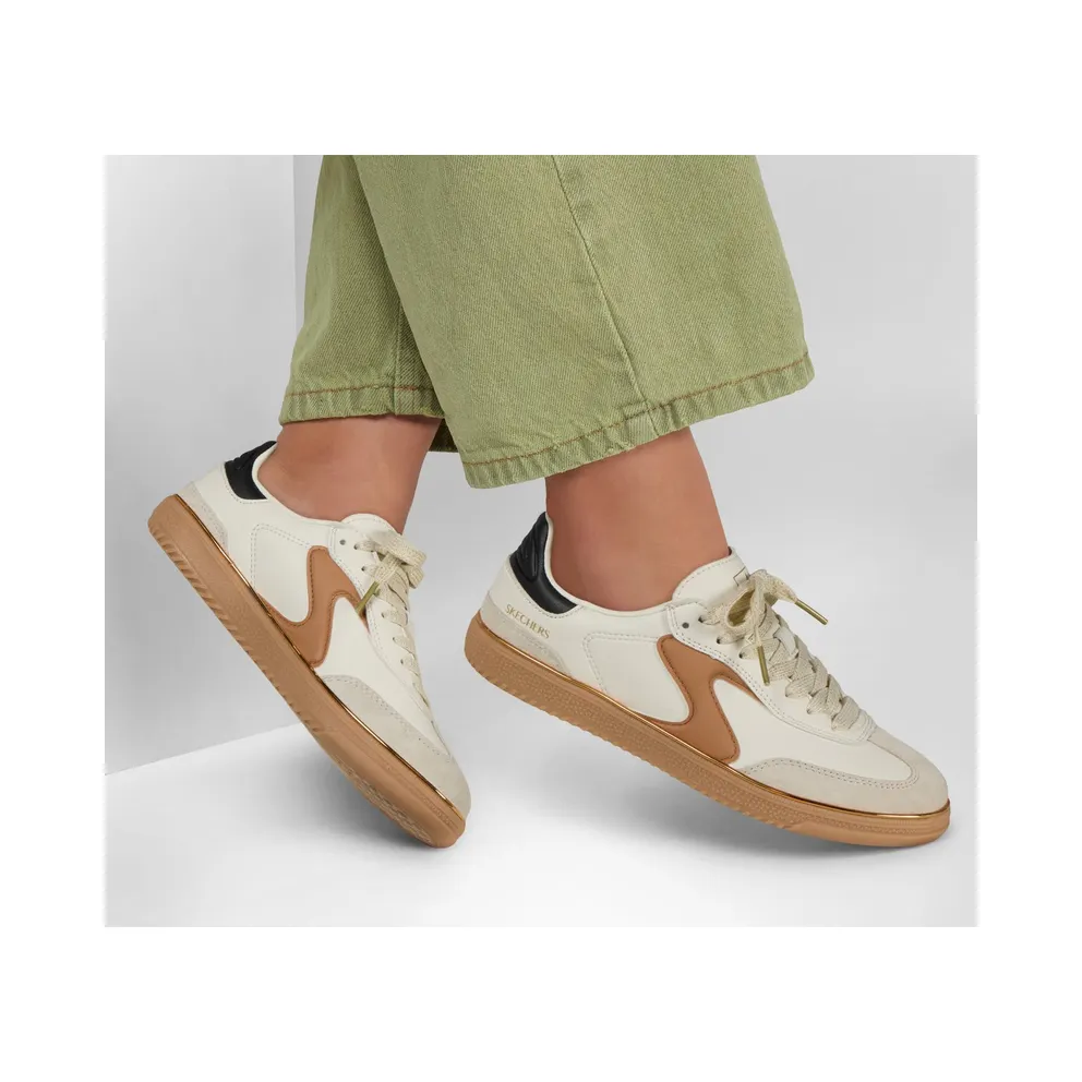 Skechers Hotshot – Living Luxe Sneaker Natuurlijk/Bruin