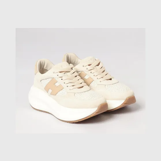 Hogan H696 Sneakers in Suede and Mesh Brown (HXW6960GA60UZV0RVY)