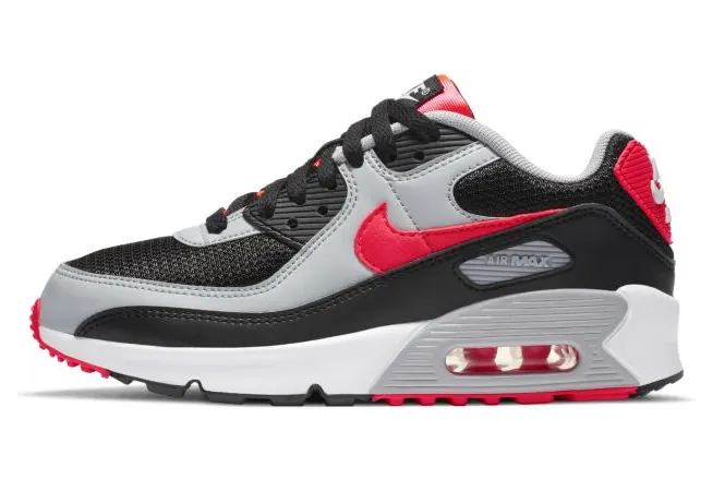 Nike Air Max 90 LTR GS ‘Radiant Red’ Black/White/Wolf Grey/Radiant Red (CD6864-009)