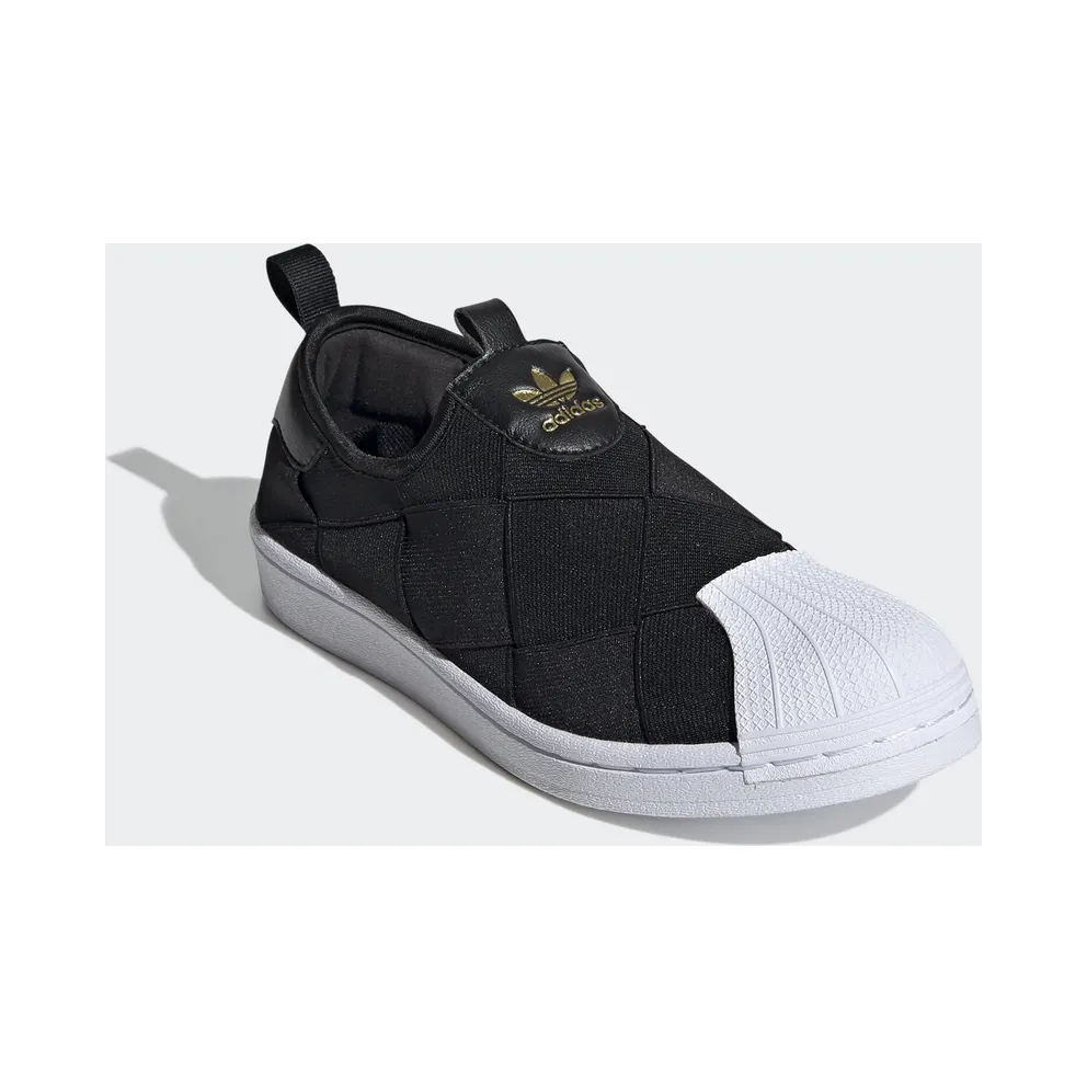 adidas Superstar Slip-On Core Black Cloud White Pink (W) Core Black/Cloud White/Gold Metallic (FV3187)