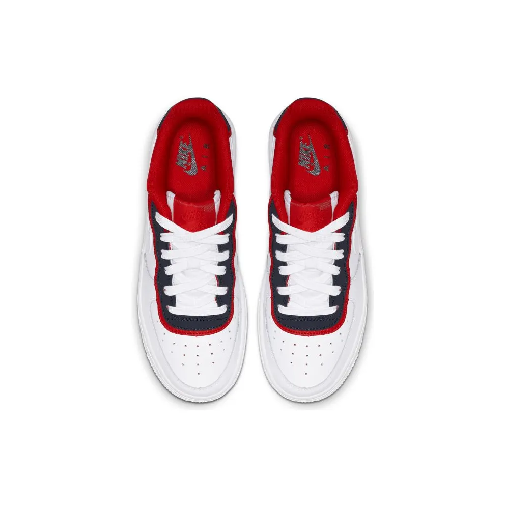 Nike Air Force 1 Low Double Layer White Obsidian Red (GS) White/Obsidian-University Red-White (BV1084-101)