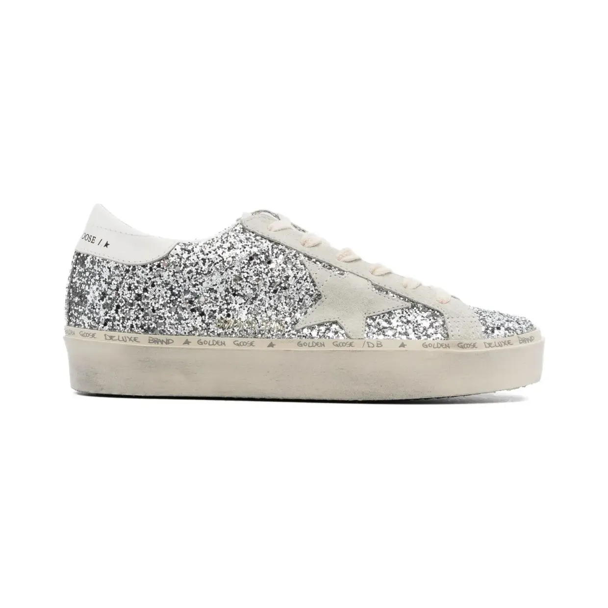 Golden Goose Superstar Sneakers im Glitter-Look – Silber (GWF00118F005100)