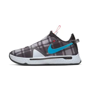 Nike PG 4 ‘Plaid’ “Football Grey / Light Smoke Grey / Bright Crimson / Laser Blue” (CD5079-002)