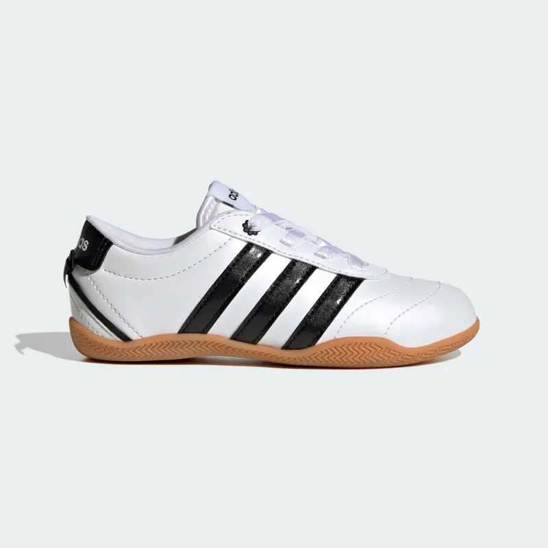 Adidas GRAND COURT LO Shoes KIDS Cloud White / Core Black / Hi-Res Yellow (KI3034)