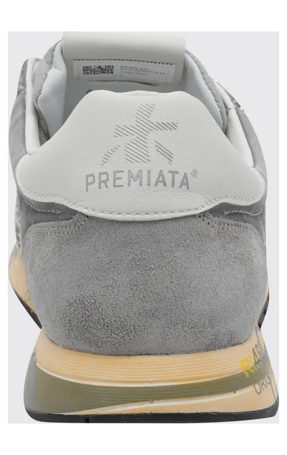 Premiata Lucy Cotton Twill and Nylon Sneakers Grey (LUCY8187) (3)