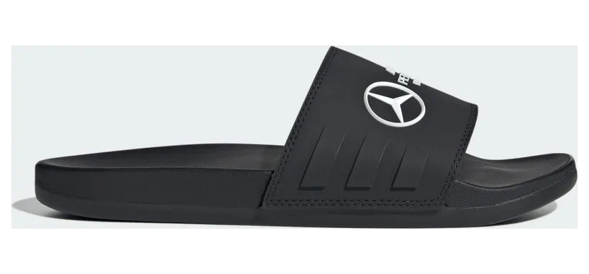 Adidas Mercedes – AMG Petronas Formula One Team adilette Comfort Slippers Core Black / Cloud White / Core Black (JR1070)
