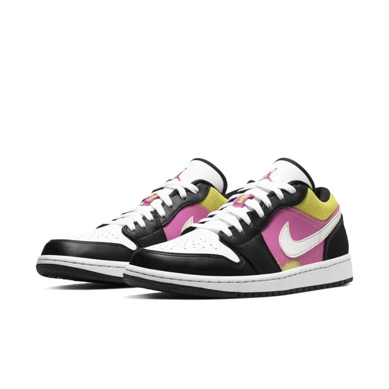 Jordan 1 Low Black Active Fuchsia Cyber Black/Active Fuchsia-Cyber-White (CW5564-001)