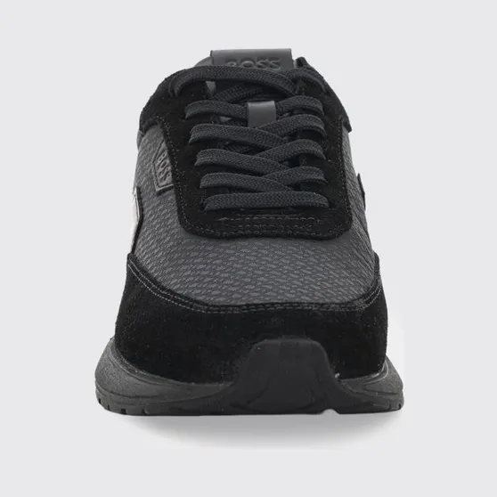 Boss Nylon and Suede Sneakers Black (50557841005)