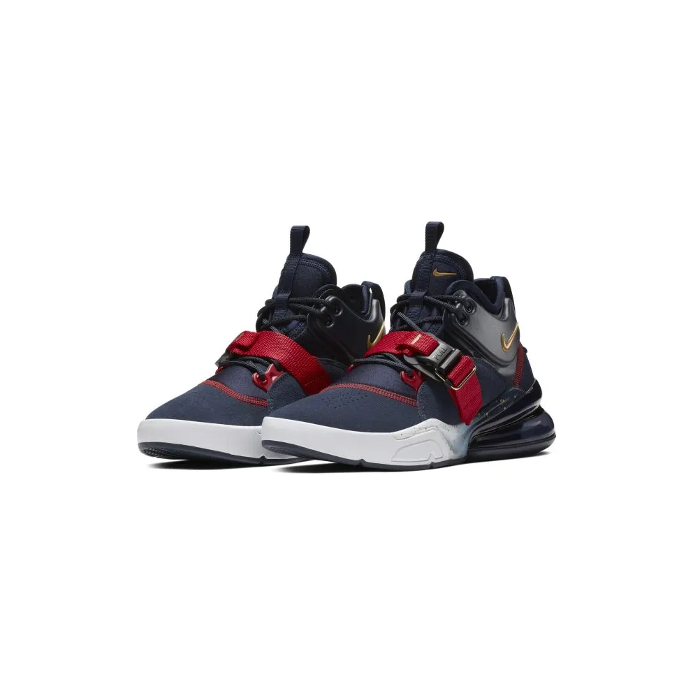 Nike Air Force 270 Olympic (GS) Obsidian/Metallic Gold-Gym Red-White (AJ8208-400)