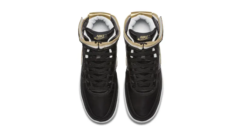 Nike Vandal High Supreme Black Metallic Gold Black/Metallic Gold-White (AH8652-002)
