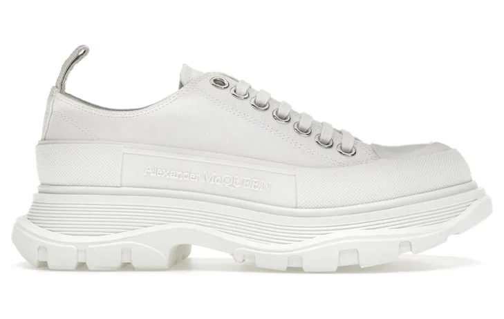 Alexander McQueen Tread Slick Low Lace Up White White (W) (611705W4MV29000) (2)