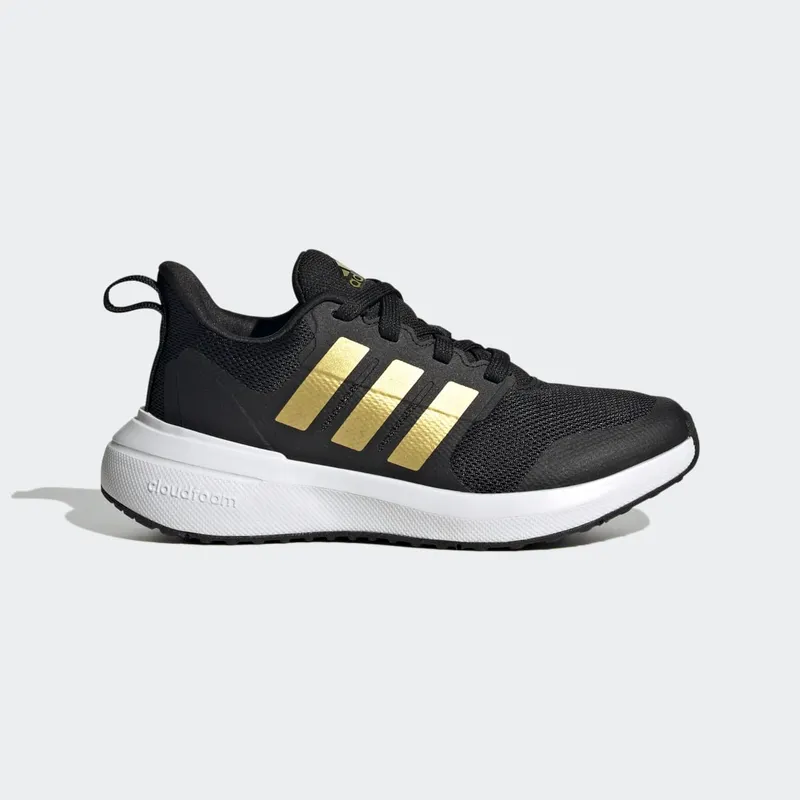Adidas FortaRun 2.0 Cloudfoam Lace Core Black / Gold Metallic / Cloud White (HP5432)