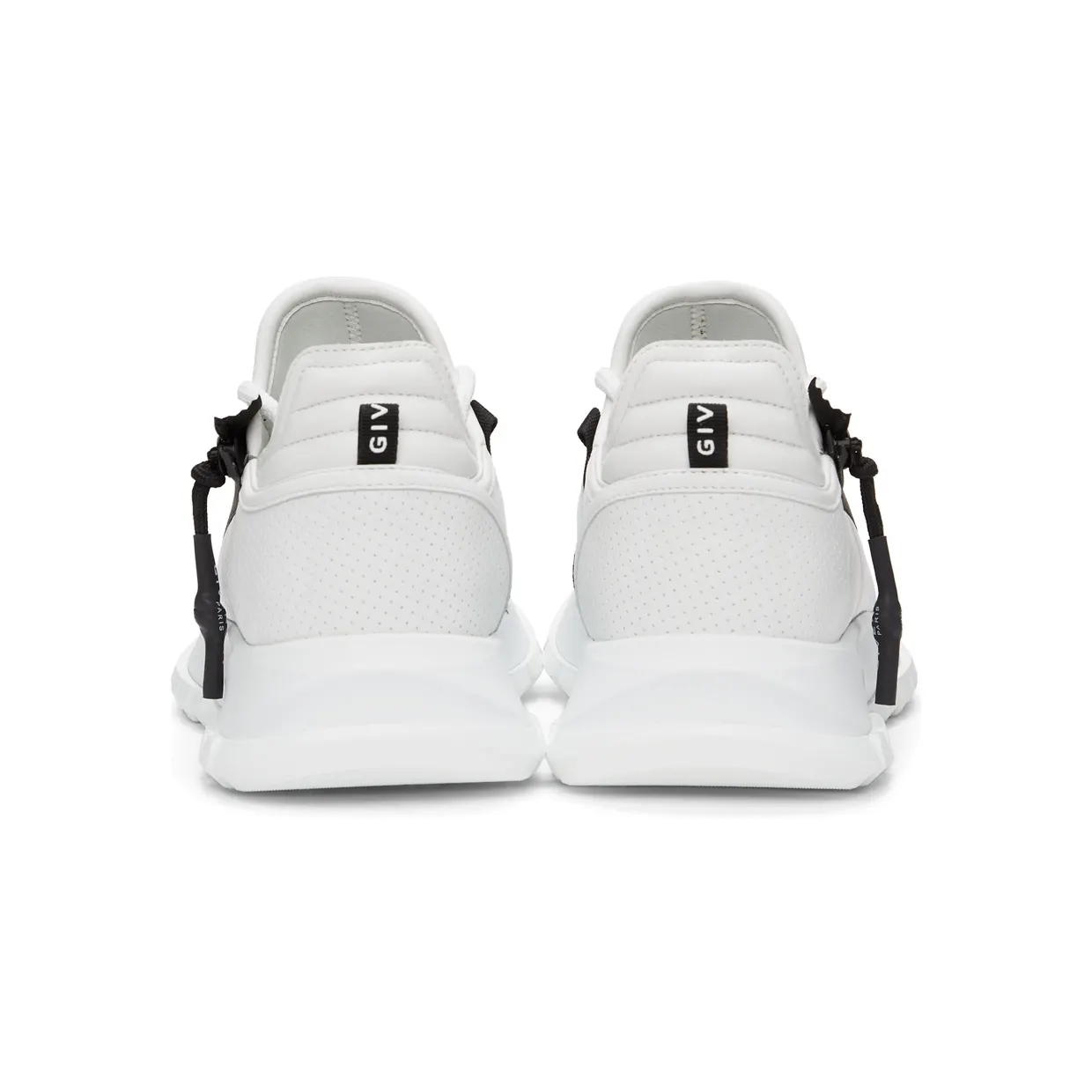 Givenchy White Perforated Leather Spectre Runner Zip Low Sneakers (BE0019E0SV116) (4)