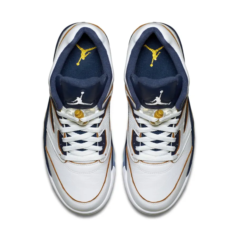 Jordan 5 Retro Low Dunk From Above White/Metallic Gold Star – Midnight Navy (819171-135)