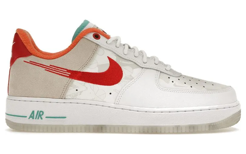 Nike Air Force 1 Low ’07 PRM Just Do It White Red Teal (FD4205-161)
