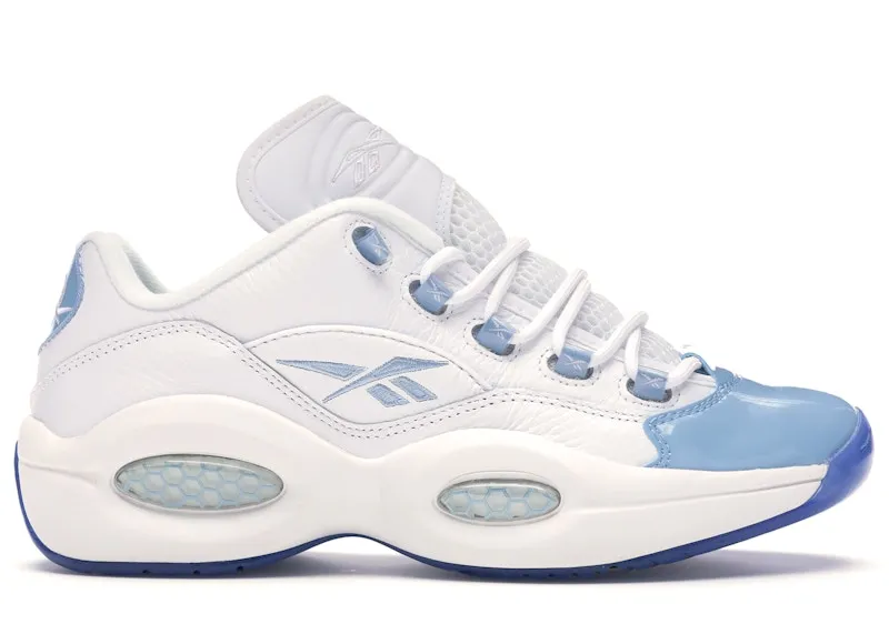 Reebok Question Low Patent Toe Carolina Blue White/Fluid Blue-Reebok Ice (Other Brands Other)