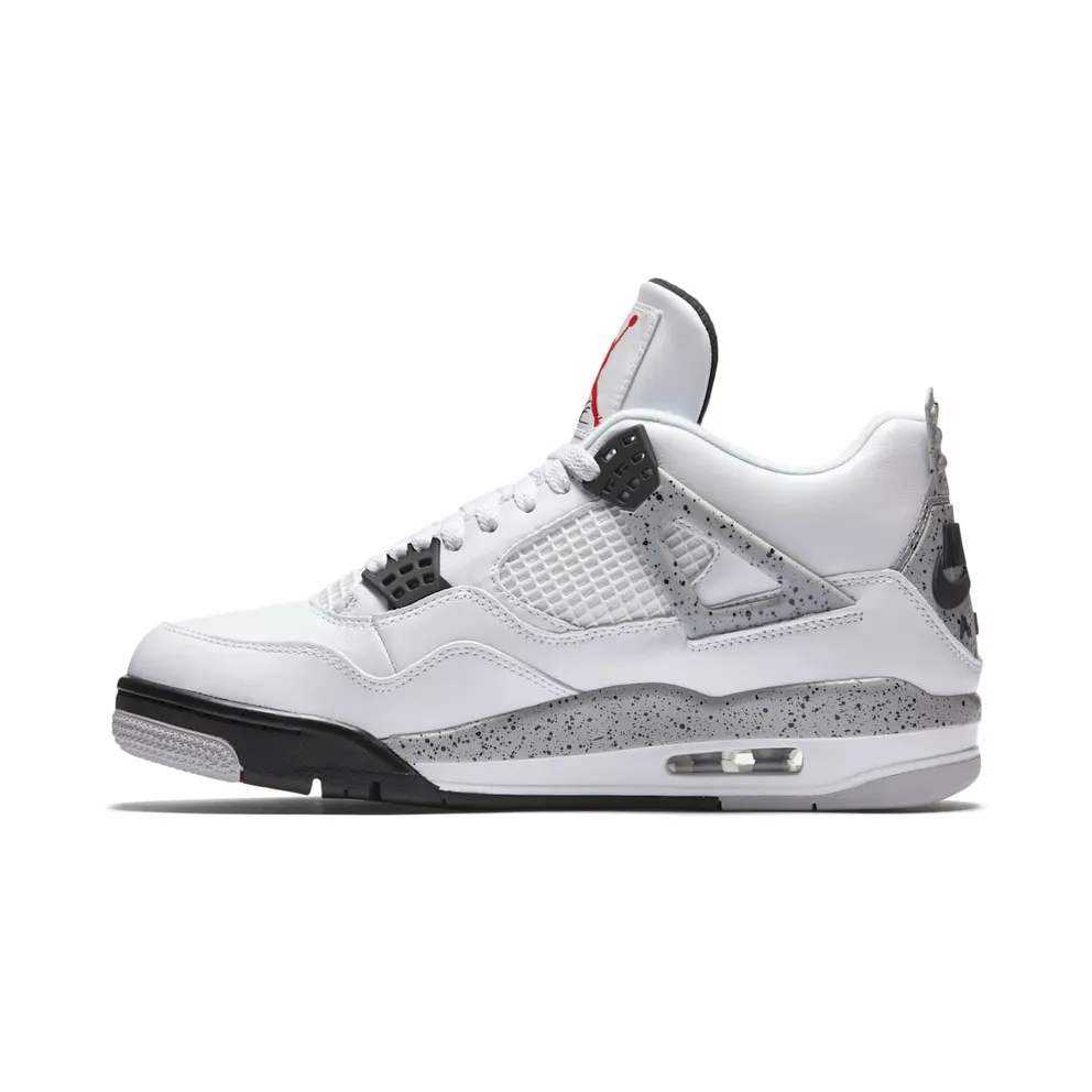 Jordan 4 Retro White Cement (2016) White/Fire Red-Black-Tech Grey (840606-192)