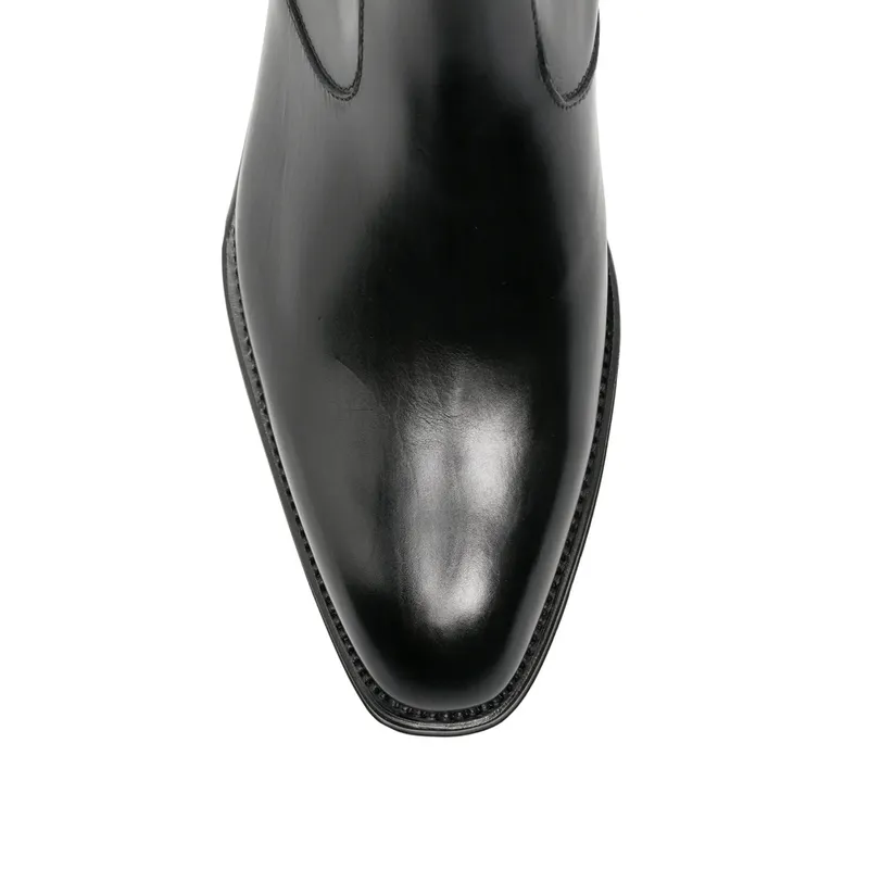 Eraldo Side-zip Leather Ankle “Black” (GERM Black)