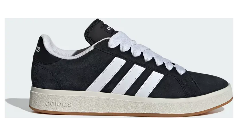 Adidas Grand Court Base 00s “Black / Cloud White / Gum” (IH6184)