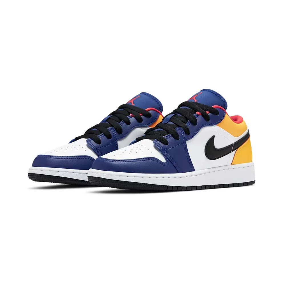 Jordan 1 Low Royal Yellow (GS) White/Track Red-Deep Royal Blue (553560-123)