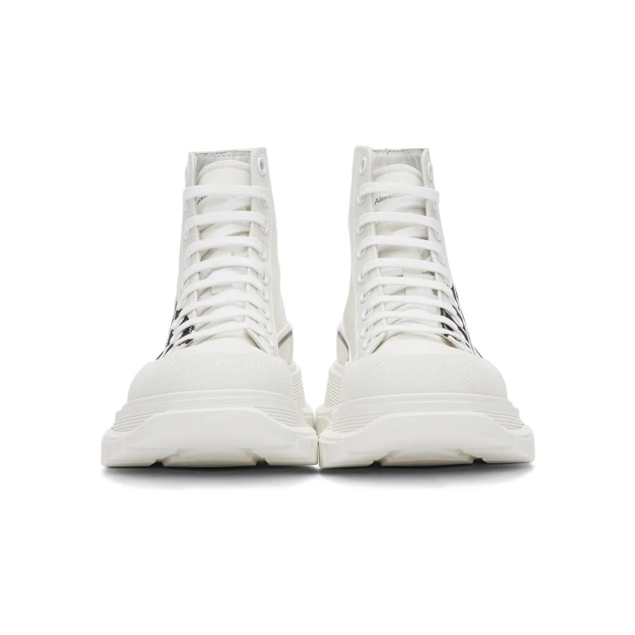 Alexander McQueen White Tread Slick High Sneakers (682420W4RQ2) (2)