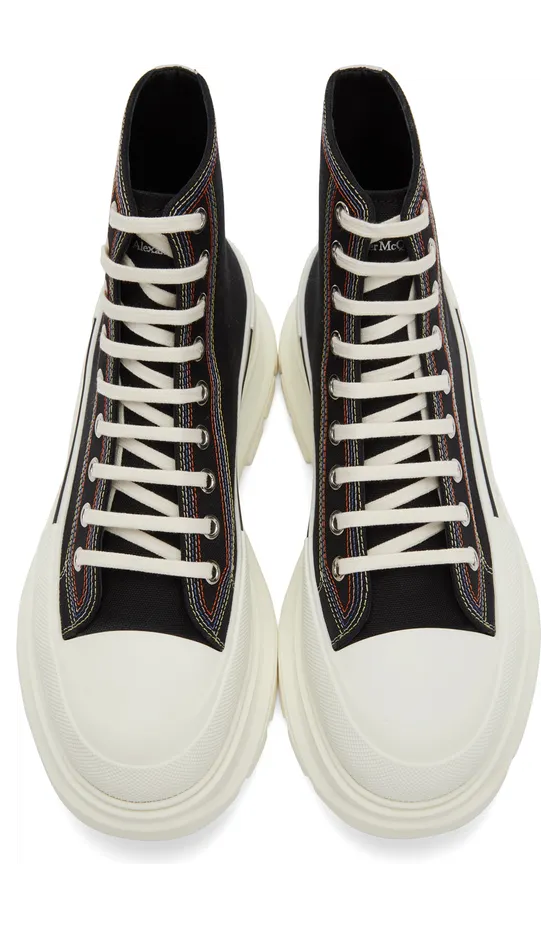 Alexander McQueen Black Tread Slick High Sneakers (662681W4MV4) (5)