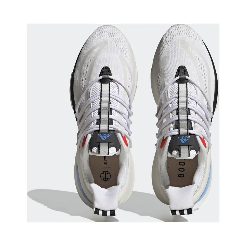 Adidas Alphaboost V1 Sustainable BOOST Lifestyle Running Cloud White / Blue Fusion / Bright Red (HP2757)