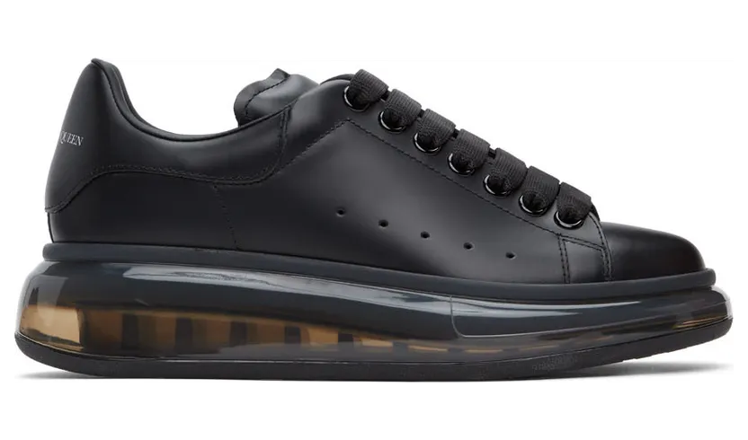 Alexander McQueen Black Clear Sole Oversized Sneakers (611698 WHX98)