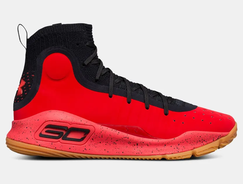Under Armour Curry 4 Red Black Gum