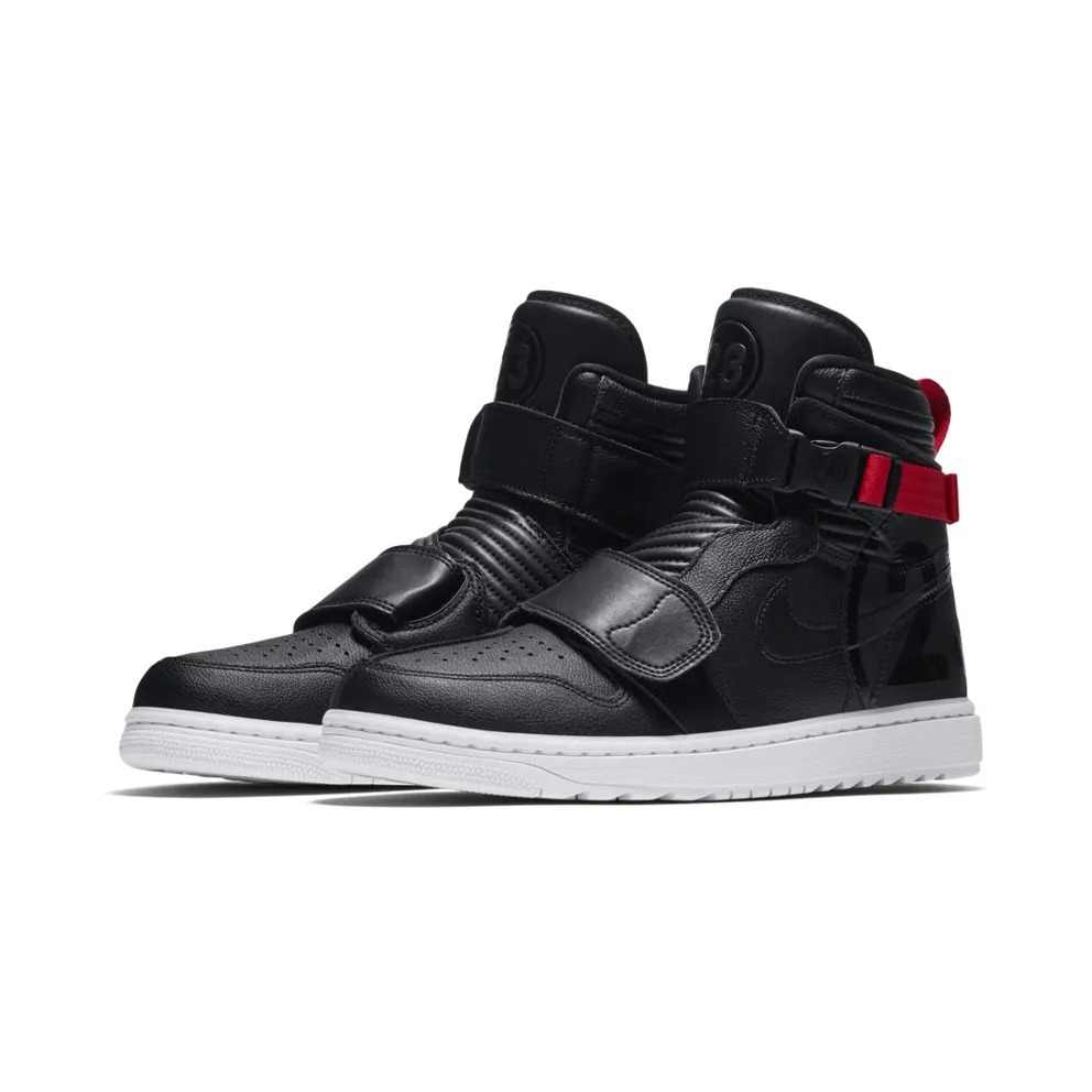 Jordan 1 Moto Black Black/Black-Gym Red (AT3146-001)