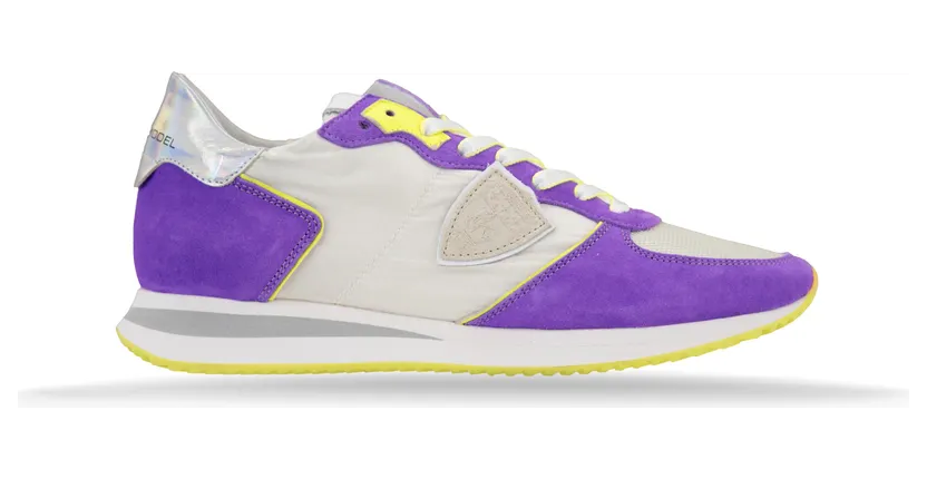 Philippe Model Mondial Neon Fluo “White/Purple/Yellow Fluo” (TZLD WN46)
