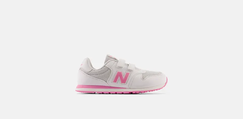 NEW BALANCE 500 Hook & Loop “Quartz Grey / Signal Pink” (GV500QP1)