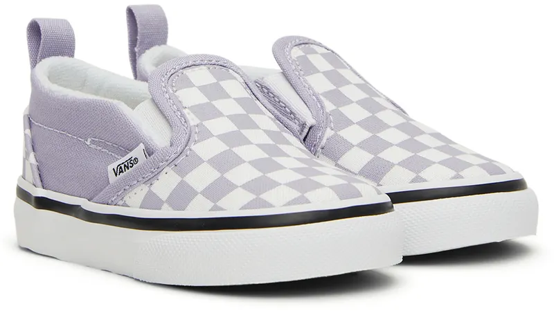 Vans Baby Purple & White Checkerboard Slip-On V (VN000UBSARV1)