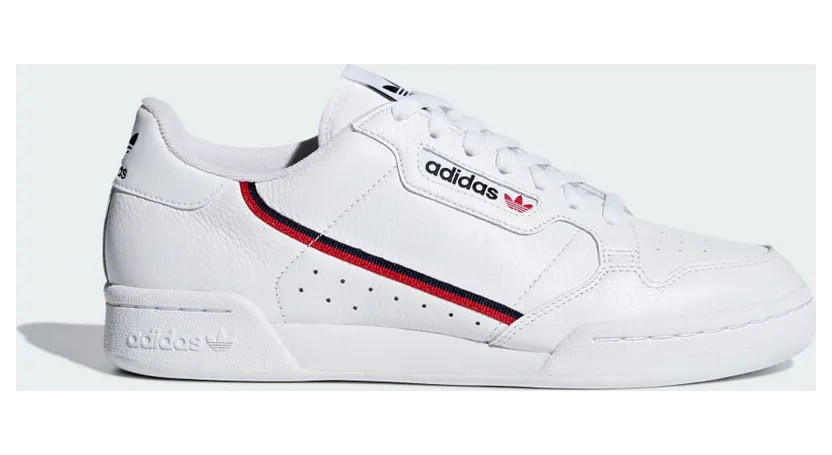 adidas Continental 80 Schuh Cloud White / Scarlet / Collegiate Navy (G27706)