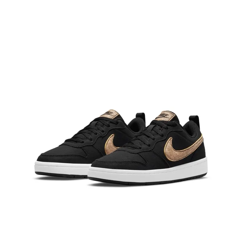 Nike Court Borough Low 2 Canvas Black Praline (GS) (DC7949-001)