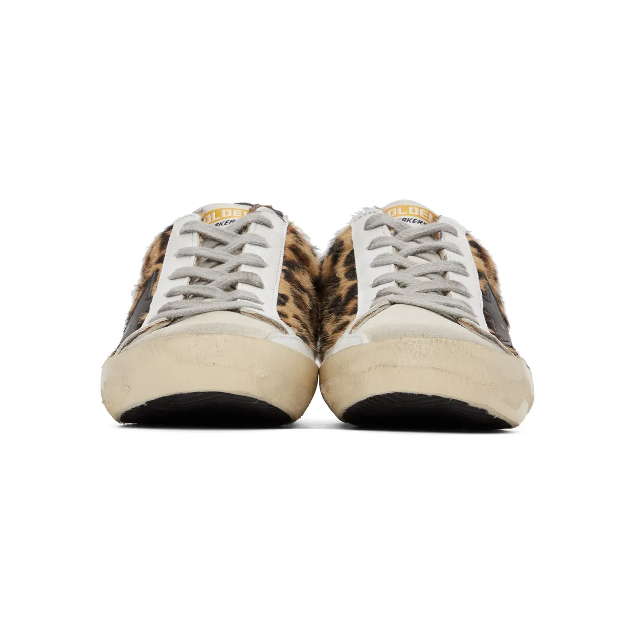 Golden Goose White & Brown Pony Hair Super-Star Classic Sneakers (GWF00101.F000565.80189) (2)