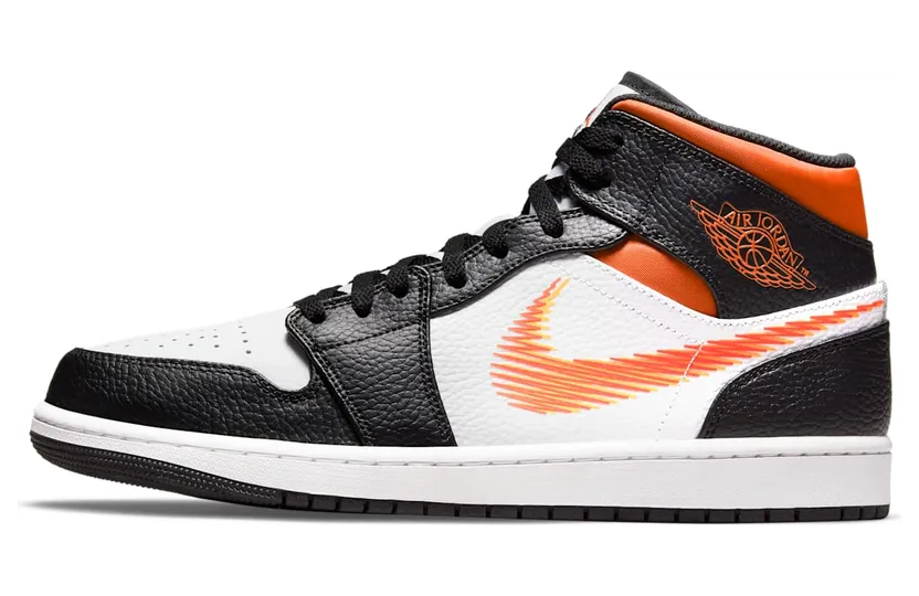 Air Jordan 1 Mid Zig-Zag ‘Team Orange’ (2021) (DN4929-100)