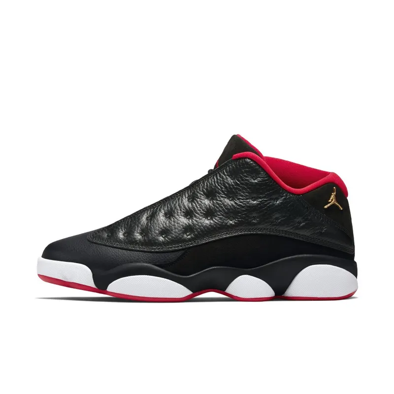 Jordan 13 Retro Low Bred Black/Metallic Gold-University Red-White (310810-027)