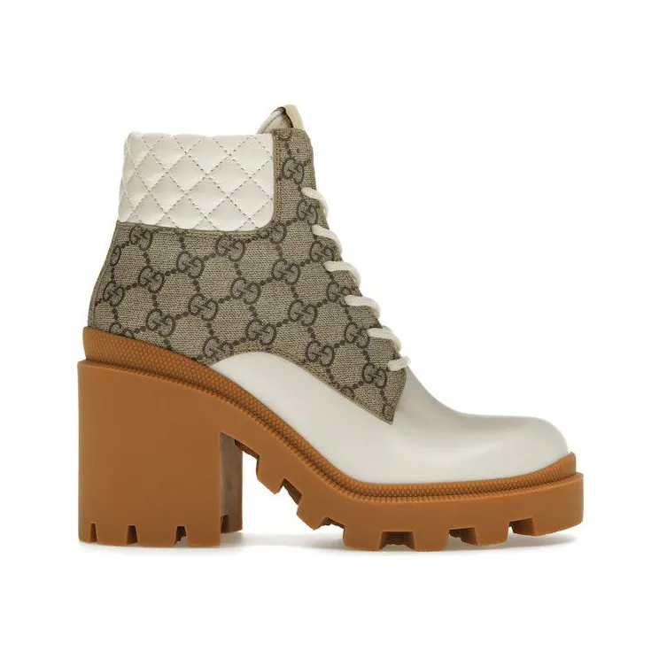 Gucci GG Ankle Boot Beige White (659691 UC810 9066)