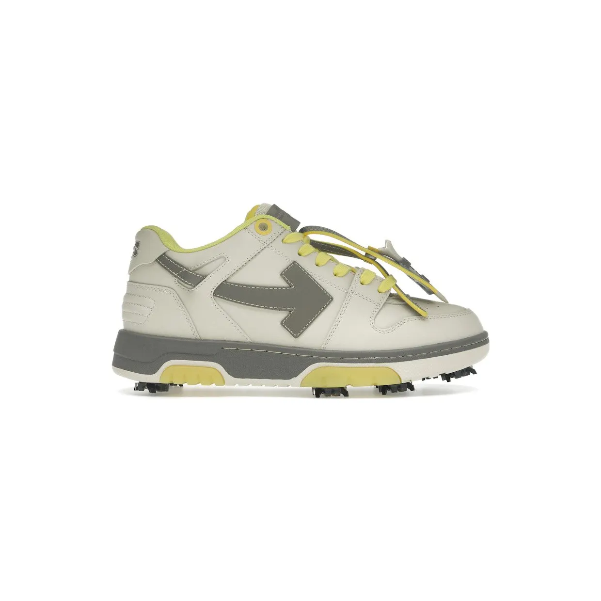 OFF-WHITE Out Of Office OOO Low Tops Golf Paris Hilinski Gray Yellow (OMIA29DT24LEA0010309)